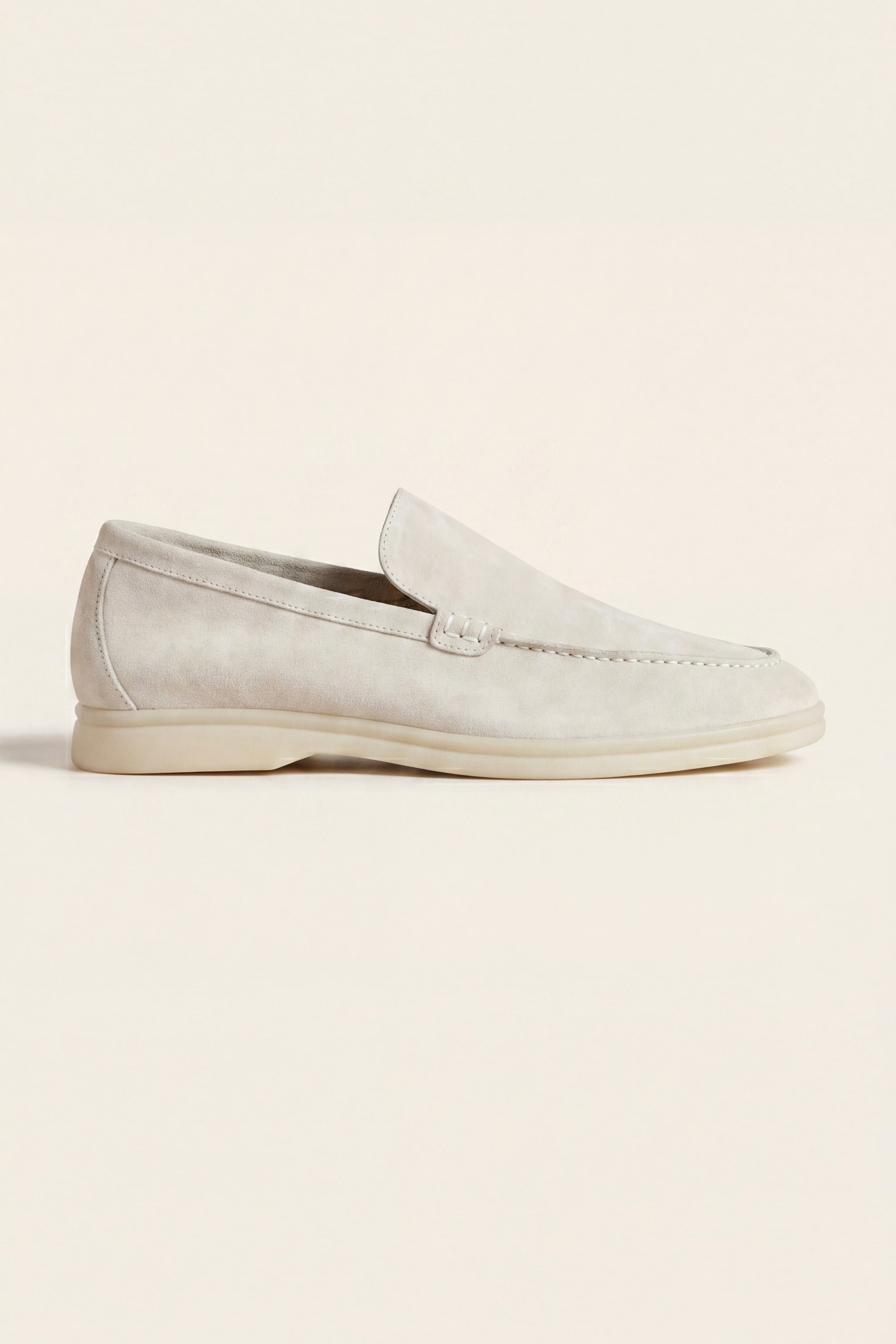 Leonis Suede Loafers Off White